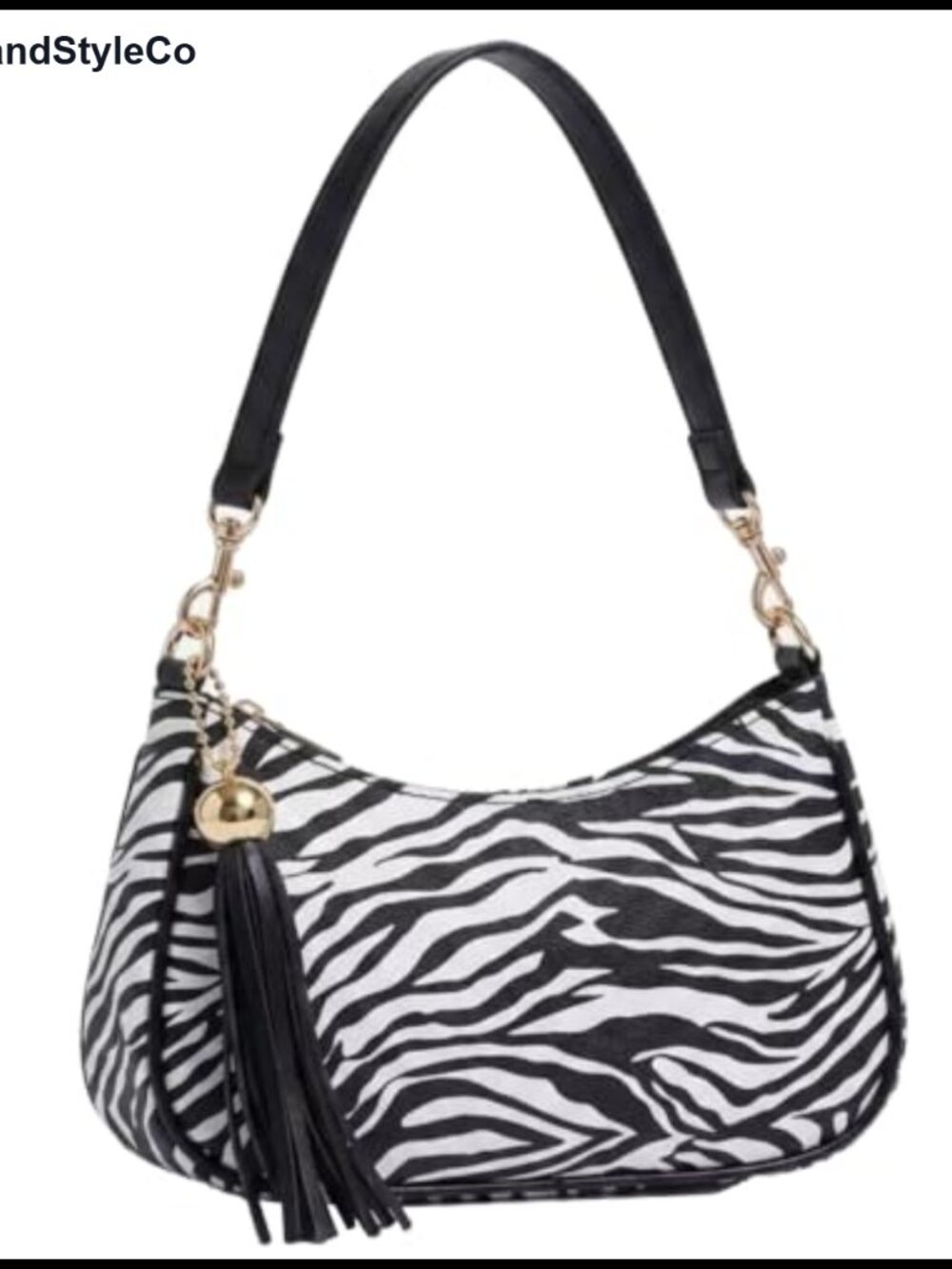 Faux Fur Cow Print Shoulder Bag Retro Y2K Top Handle Handbag